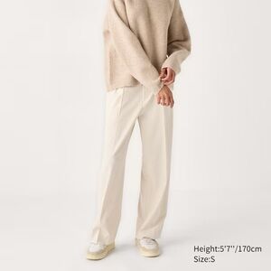 Uniqlo Pleated Pants Natural Women’s Size Large 30-31